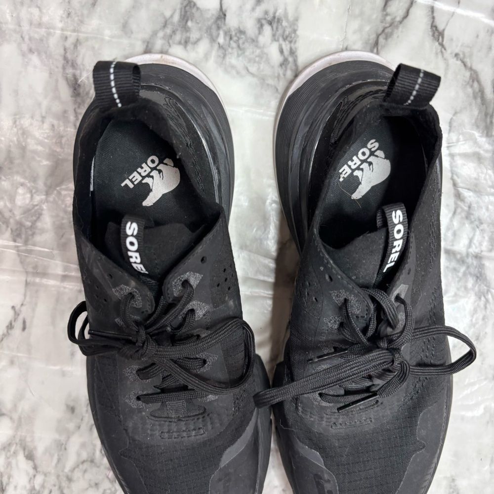 SOREL Kinetic Rush Ripstop City Sneakers Women's size 7 black shoes - Picture 3 of 6